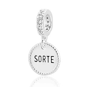 Berloque de pulseira pandora Medalha Sorte - Prata 925