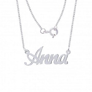 Colar feminino Personalizado Com Nome - PRATA 925