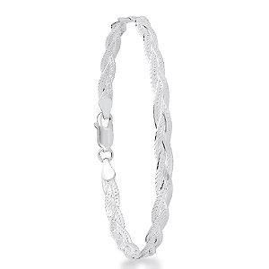 Pulseira Laminada Trançada 3 fios