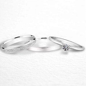 Par de Alianças Dreams 3mm de Namoro Prata 950