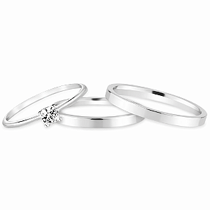 Alianças de Prata 950 para Namoro - Suzi 2mm