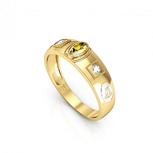 Anel Formatura Masculino Oval - OURO 18K
