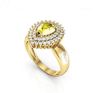 Anel Ouro 18K Formatura Estrela Oito Pontas