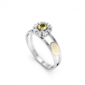 Anel Formatura Feminino Aro Duplo Redondo - Prata 925