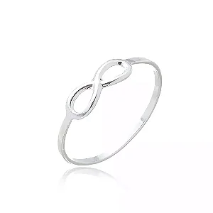 Anel Infinito feminino milimatista - Prata 925
