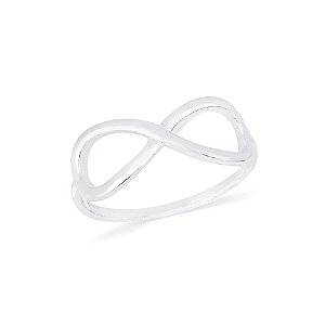 Anel infinito feminino minimalista - Prata 925