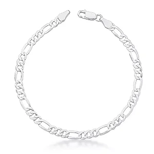 Pulseira masculina 3X1 5 MM  - PRATA 925