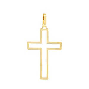 Pingente Unissex Crucifixo - Ouro 18k