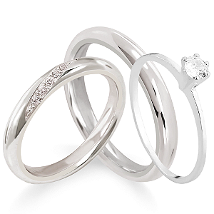 Par de Alianças Electra 3mm de Namoro Prata 950