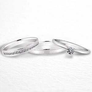 Par de Alianças Namoro Prata 950 Gemma 3mm