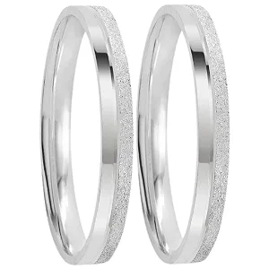 Par de alianças Alara 2mm de namoro + anel solitário prata 950