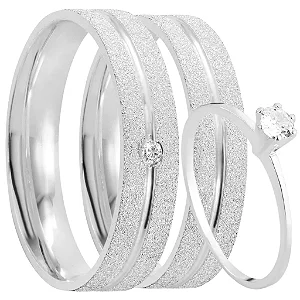 Par de Alianças Namoro Prata 950 Amara 5mm