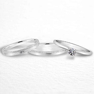 Par de Alianças Namoro Prata 950 Cinderela 2mm