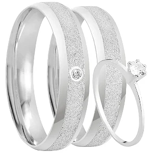 Par de Alianças Namoro Prata 950 Fauna 5mm