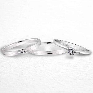 Par de Alianças Namoro Prata 950 Kida 3mm