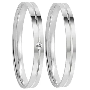 Par de Alianças Namoro Prata 950 Kida 3mm