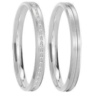 Par de Alianças Namoro Prata 950 Melissa 3mm