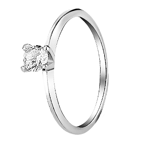 Anel solitário Classic prata 925