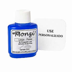 Kit De Limpeza Prata - Monzi 35ml + Flanela Mágica