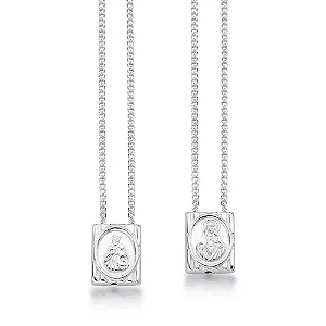 Escapulário de Prata - Corrente Grumet