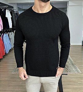 Suéter tricot MEF preto