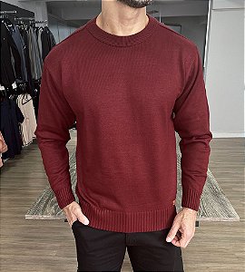 Suéter tricot classic bordo