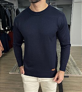 Suéter tricot classic marinho
