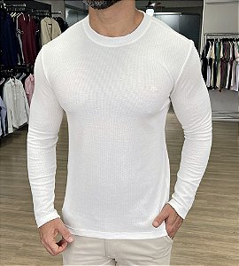 Camiseta Manga Longa Tricot Off-White