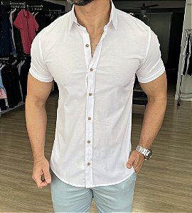 Camisa Relax Manga Curta Branco