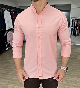 Camisa Gola Padre Slim Fit Essential Marinho - Moda Masculina