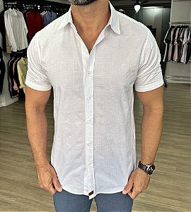 Camisa Trancoso Manga Curta Branco