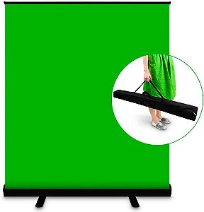 Fundo Portátil Greenscreen Verde Chroma Suporte Retrátil