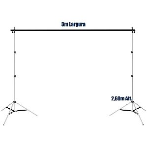 Suporte de Fundo Infinito Móvel - Alt Max 2,60m