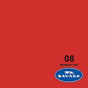Fundo Infinito Papel Primary Red 08 Savage 2,72 x 11m