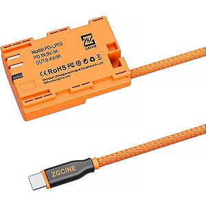 Bateria Fictícia USB-C PD para LPE6 Zgcine