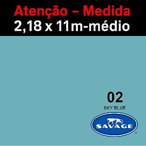 Fundo Infinito Papel Sky Blue 02 Savage 2,18 x 11m - Médio
