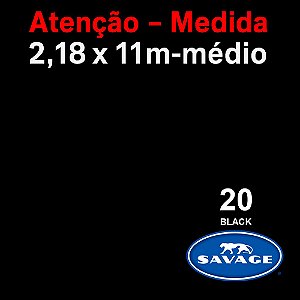 Fundo Infinito Papel Black 20 Savage 2,18 x 11m - Médio