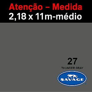 Fundo Infinito Papel Thunder Gray 27 Savage 2,18 x 11m - Médio