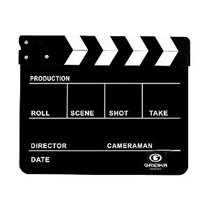 Claquete Preta P&B Profissional com Ímã e Moldura Bicolor