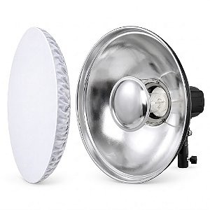 Beauty Dish Prata 42 cm c/ Difusor Removível – EKOBAN