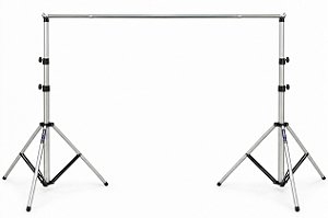Suporte Móvel para Fundo Fotográfico Wide 2 com Barra Telescópica – 2,60 m de Altura x 2,98 m de Largura