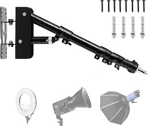 Suporte de Parede Articulado 116cm para Luz, Câmera e Estúdio