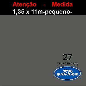 Fundo Pequeno Papel Thunder Gray 27 - 1,35x11m - Savage