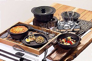 Conjunto de Panelas Oxford Cookwere Linea Nanquim - 5 Peças Conjunto de Panelas Oxford Cookwere Linea Nanquim - 5 Peças