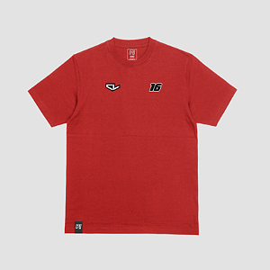 Camiseta Colors Charles Leclerc Vermelha - Oversized
