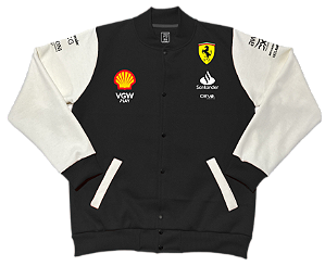 Moletom Varsity Ferrari Preto/off (unissex)