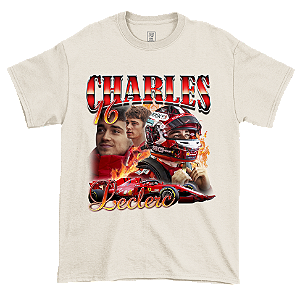 Camiseta Vintage Charles Leclerc Off White