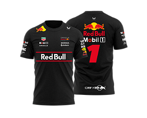 Camiseta Red Bull Racing Max Verstappen Preta 2025