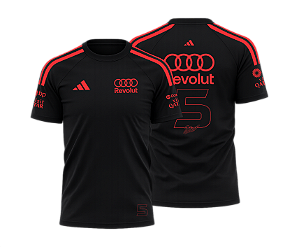 Camiseta Audi Bortoleto 2026 PRETO/VERMELHO