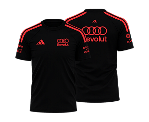Camiseta Audi 2026 PRETO/VERMELHO